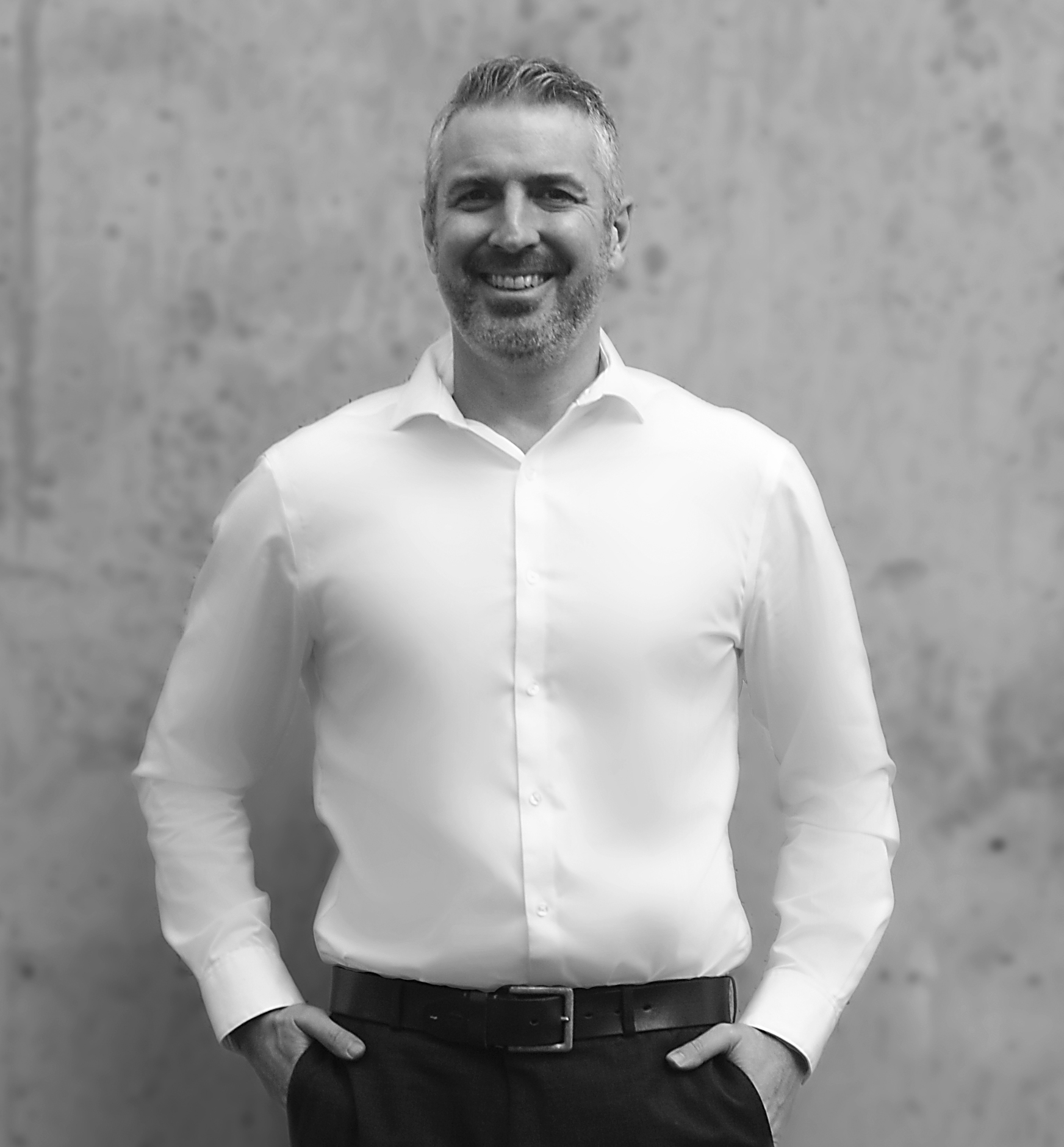 Black and white photo of Realtor Bil Greene